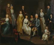 unknow artist Eine dreizehnkopfige unbekannte Familie in klassizistischem Innenraum, wohl aus der Ostschweiz Sweden oil painting artist